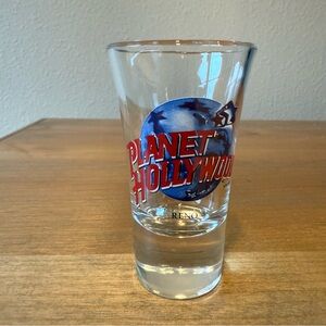 Vintage Planet Hollywood Reno collectible shot glass.
